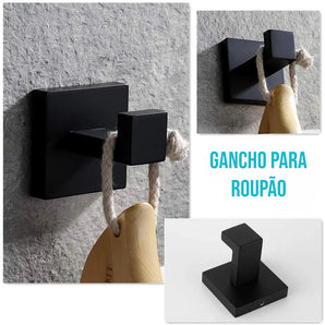 Kit para Banheiro - Preto Fosco